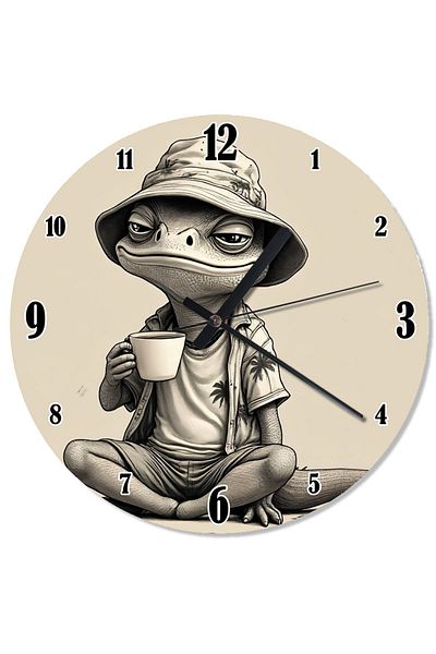 karizmart Calm Frog Flowing Wall Clock