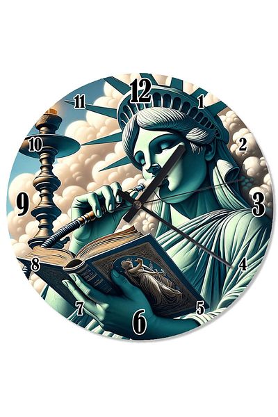 ekart Hookah Smoker Statue of Liberty Silent Wall Clock