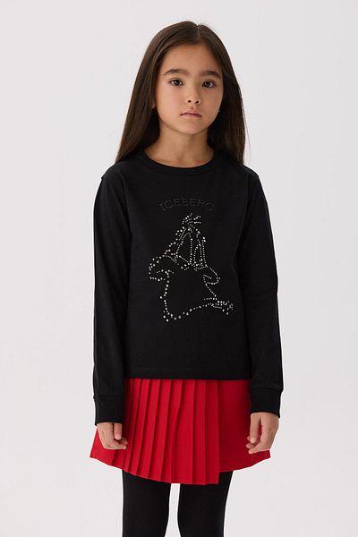 Iceberg Bg Store Момическа черна тениска