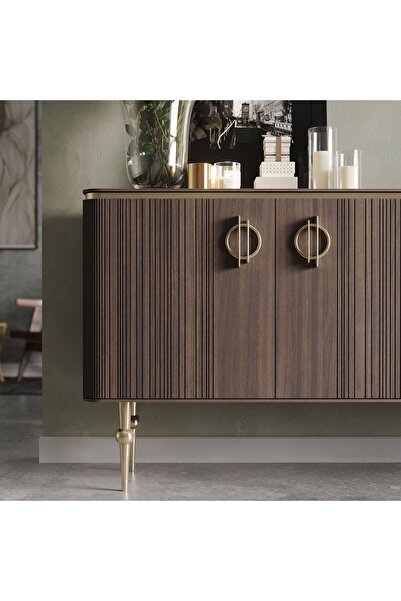 KMS Bs Alüminyum Mobilya Ayağı Koltuk Puf Dolap Tv Ünite Ayağı 160mm Altın