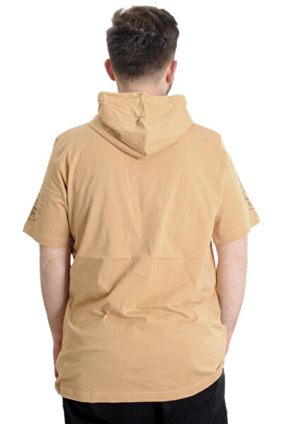 ModeXL Mode Xl Large Size Men's T-shirt Hooded Born To Be Wild 23122 Beige