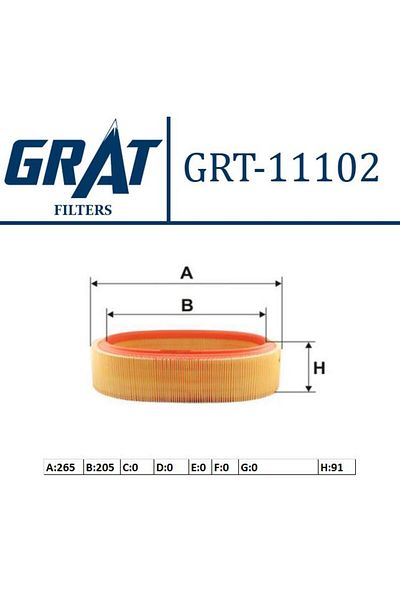 GRAT Dacia Logan Sandero Renault Clio Ii Symbol Kango Air Filter