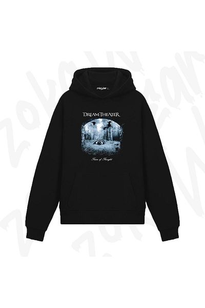 ZOKAWEAR Суичър с качулка и щампа с дизайн Dream Theater v2