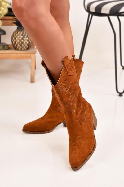 Peta Embroidered Zippered Western Women's Cowboy Boots
