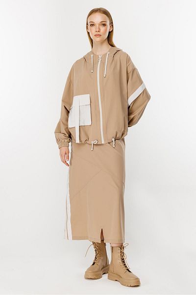Ghisa Beige Hooded Suit Set