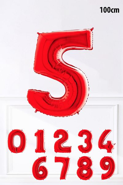 PEKSHOP Large Size Red Foil Balloon - 100cm 40Inch