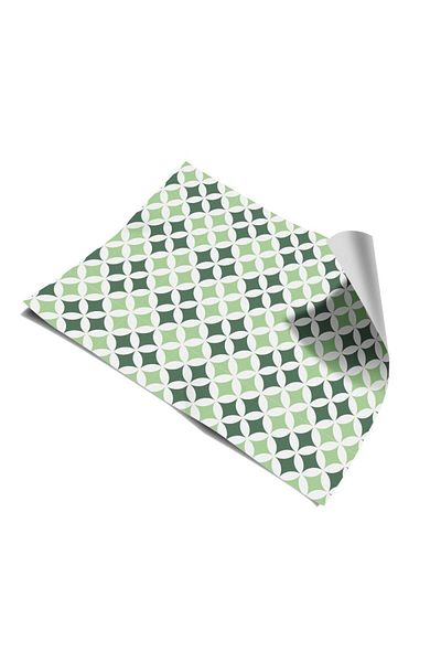 Bigaimaj Blat de bucătărie alb-verde - model de piatră de gresie, acoperire cu folie adezivă, 60 cm x 100 cm