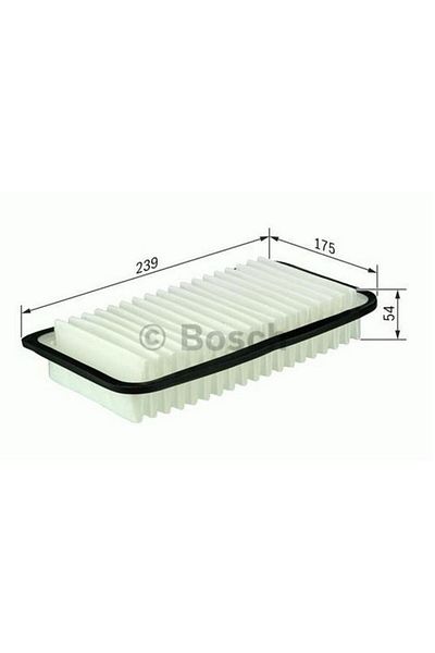 Bosch Air Filter - Toyota Corolla 07/12 - 13/ 1.33-1.4-1.6 Vvti / Auris / Avensis Rav-4