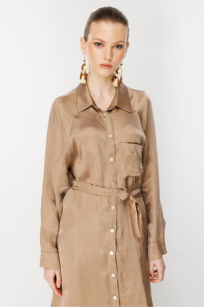 Ghisa Snap Button Suit Beige