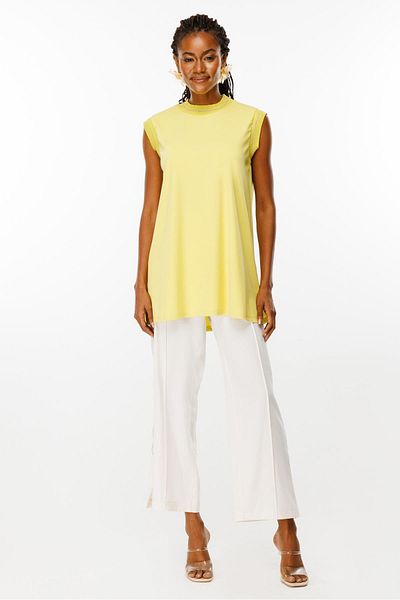 Ghisa Yellow Sleeveless Tunic