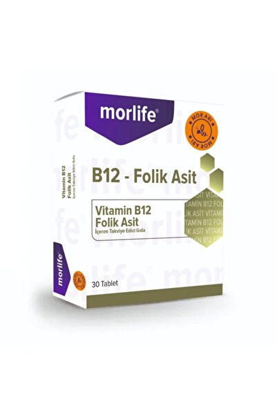 MORLIFE Metilkobalamin B12 – Folik Asit 30 Çiğneme Tablet