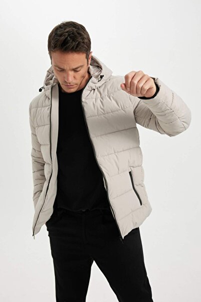 DeFacto Ανδρικό Κρεμ Παλτό - R0216AZ/BG187