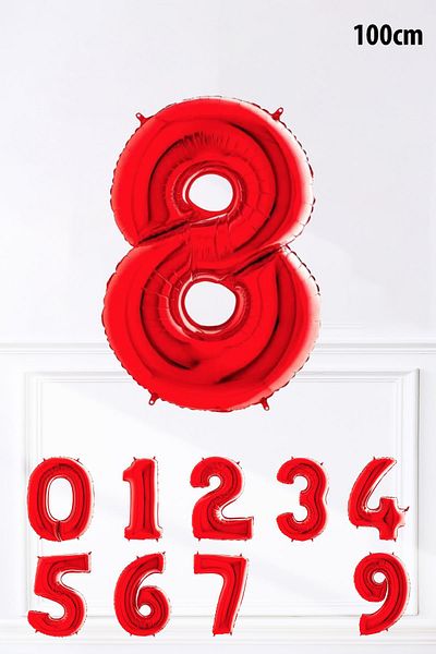 PEKSHOP Large Size Red Foil Balloon - 100cm 40Inch