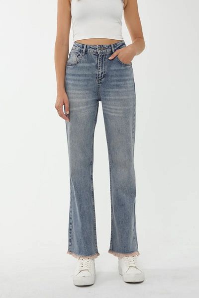 Hiccup Pantaloni din denim cu talie înaltă