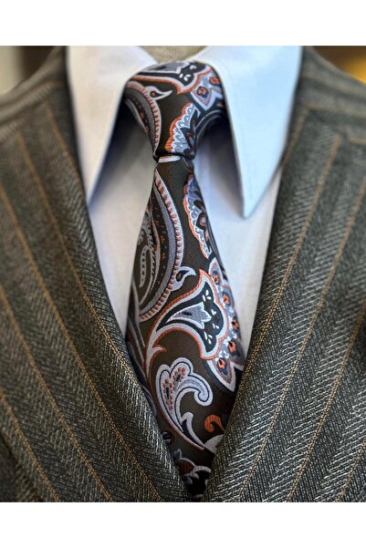 TerziAdemAltun Men's Striped Slim Fit Double Breasted Jacket and Trousers Set - Anthracite T12984