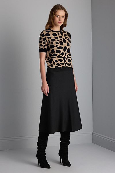 JOIN US Flared Midi Knit Skirt