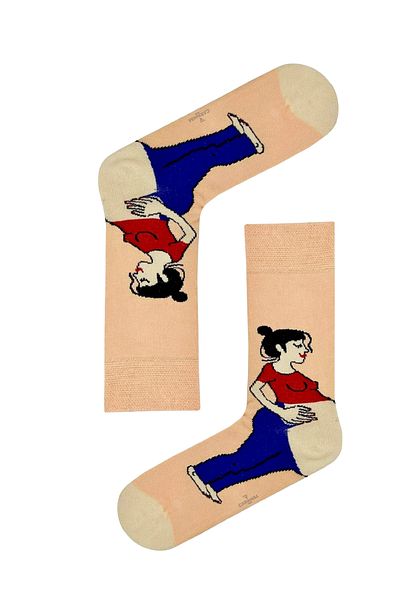 CARNAVAL SOCKS Подаръчни шарени цветни чорапи за бременни жени