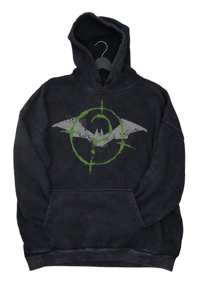 Fuddy Moda Hanorac unisex cu glugă, imprimat cu Batman, lavabil, hanorac supr...