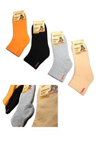 socksbox Γυναικείες θερμικές χειμερινές κάλτσες μπαμπού χωρίς ραφές μισές κάλτσες/4 ζευγάρια/36-40