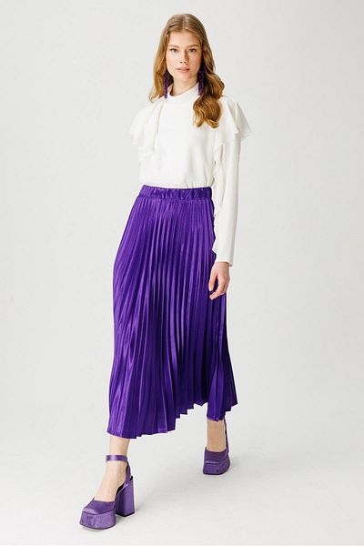 Ghisa Purple Pleated Skirt
