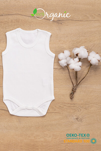 Sarebaby 4 Pieces Baby Snap Badi - Zero Sleeve, 100% Natural Cotton Combed Cotton