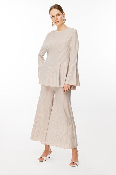 Ghisa Stone Silver Knitwear Set