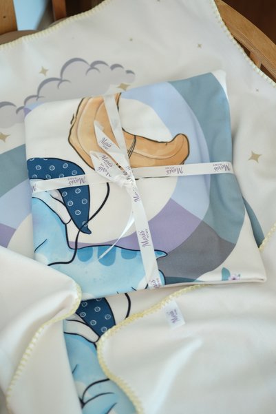 moris home O Letter Baby Blanket (80X100)