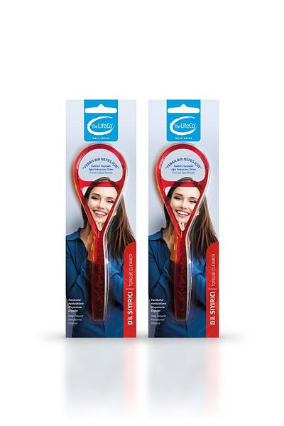 TheLifeCo Red Tongue Cleaner - Scraper X 2 Pieces