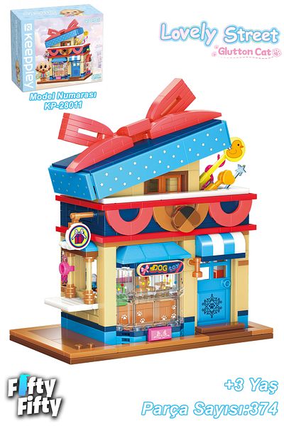 Vagonlife Cute Street Series Toy Construction Set - 374 Pieces Ffk-28011