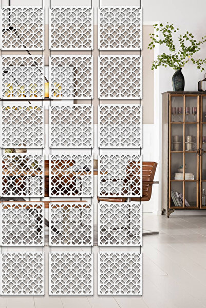 Artavessa 12 Parça Oda Bölücü Seperatör Mdf Paneller - Model 8 (Beyaz)