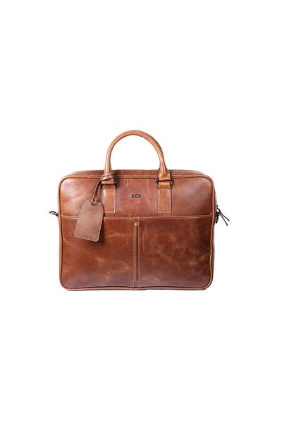 NCS Genuine Calfskin Men's Portfolio - Multi-Compartment Zippered Organizer Ncs Jeans 1886