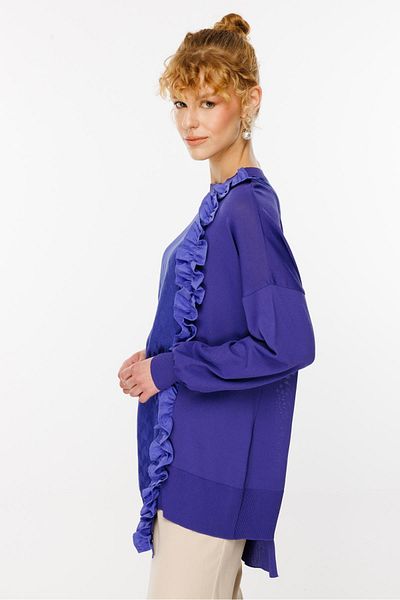 Ghisa PURPLE Tunic - Knitwear Detailed