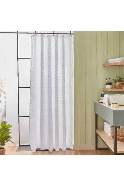 Home Box Royal Jacquard Shower Curtain with 12 Hooks - 180x200 cm