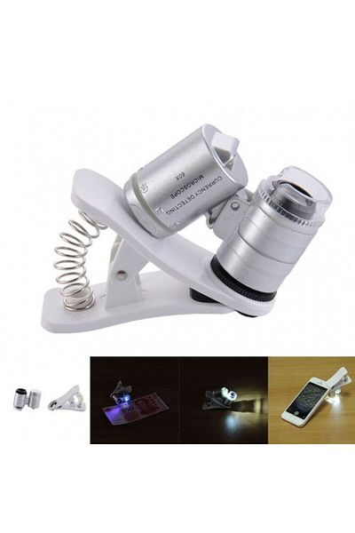 Nikula Universal LED Lighted Mini Pocket Microscope For All Camera Phones 9882-W