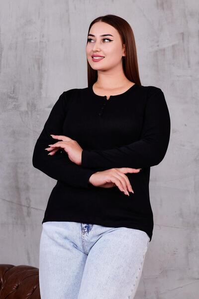 Siyezen Plus Size Cotton Lycra Button up Blouse