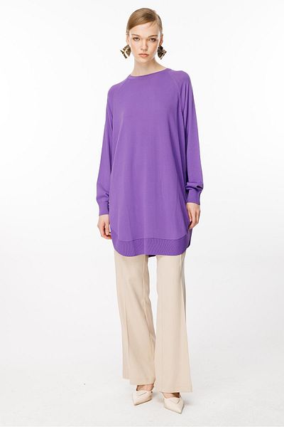 Ghisa Knitwear Tunic Purple