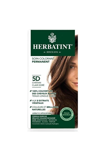 Herbatint 5D Chatain Clair Dore Açık Altın Kestane Organik Saç Boyası