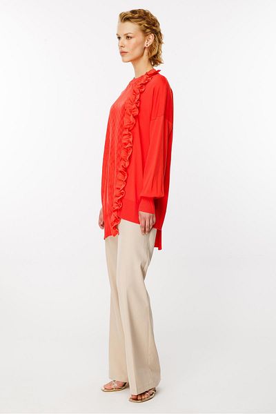 Ghisa Coral Tunic - Knitwear Detailed