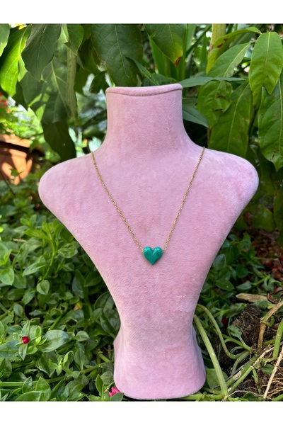 derokas Murano Gold Necklace with Stainless Steel Chain