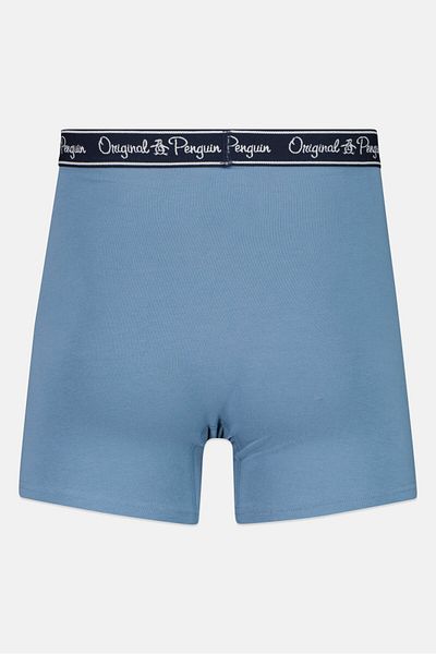 Original Penguin Men 3 Pieces All Over Print Boxer Briefs, Navy
