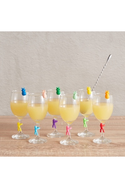 Home Box Pineapple Shaped Cup Identifier - Set of 12