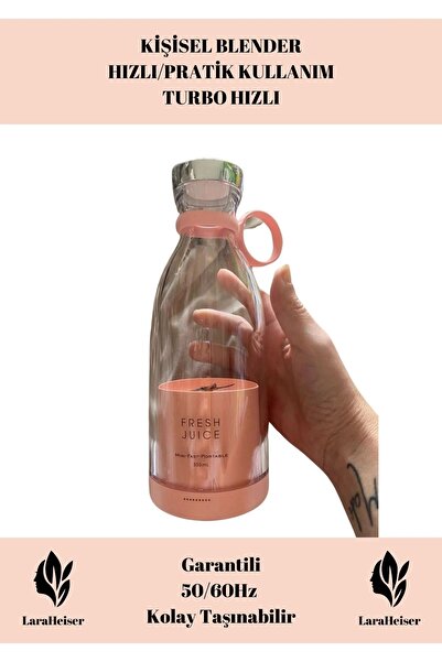 Laraheiser Premium Taşınabilir Blender USB Şarj Edilebilir Mini Meyve Suyu Mikseri
