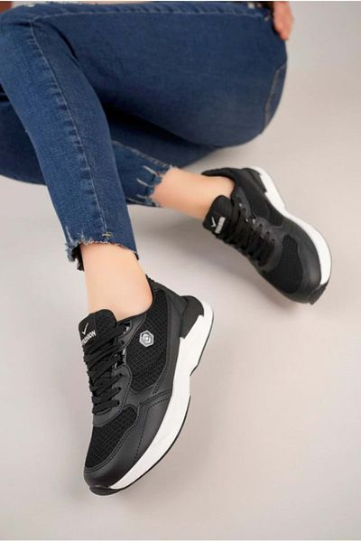 Kocamanlar Ayakkabı Lambırlent 9937 Sneaker Unisex Sports Shoes BLACK-WHITE