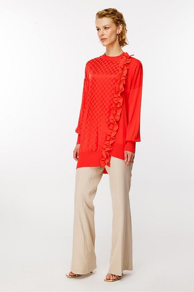 Ghisa Coral Tunic - Knitwear Detailed