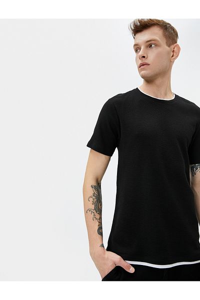 Koton Ανδρικό T-shirt 4sam10065hk Μαύρο