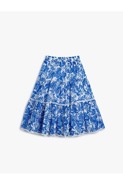 Koton Fusta cu talie elastică cu modele florale