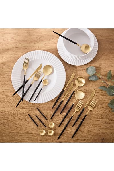 Home Box Emma 16-Piece 18/0 Stainless Steel Cutlery Set