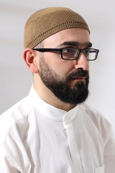 ihvanonline Плетена шапка за молитва с дантела Camel Super Prayer