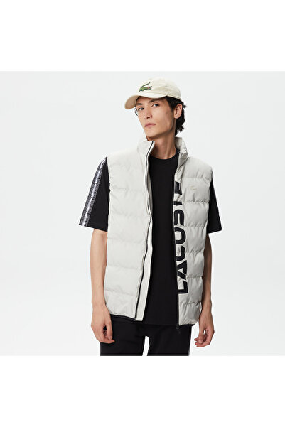 Lacoste Erkek Kapitone Açık Gri Yelek