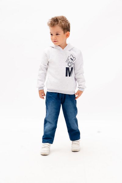 liontim Children's Top and Bottom Welsoft Cotton Gray Set